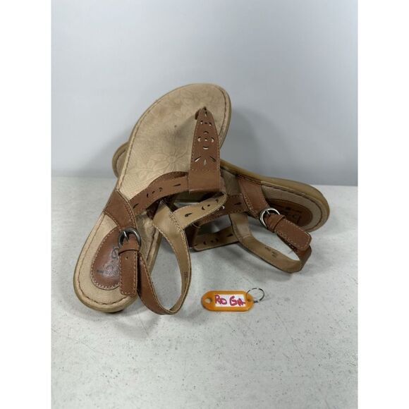 BOC Born Concept Sandals Womens 10 M TStraps Slingback Thongs Flats C63941 Brown - Picture 1 of 8